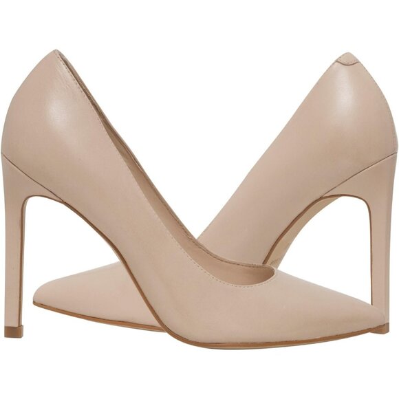 Nine West Women's Ivory Leather Closed Pointed Toe Stiletto High Heel Pump - Picture 6 of 6